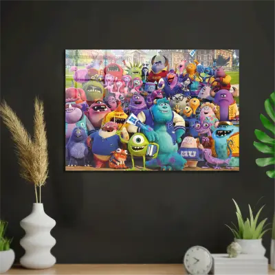 Monsters University Temalı Metal Poster Tablo - 1