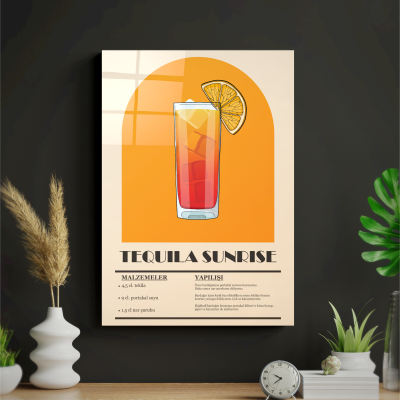 Tequila Sunrise Metal Poster Tablo - 1